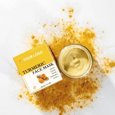 China Custom Brightening Moisturizer Willowbark Aloe Turmeric Clay Mud Mask Private Label Pore Refining Refresh Vitamin C Turmeric Clay Mask for sale