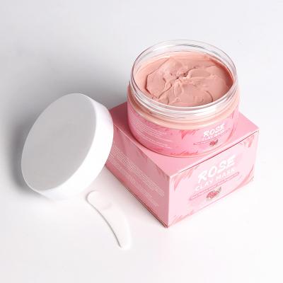 China Custom Private Label Facial Spa Moisturizer Moisturizer Whitening Cruelty Free Vegan Turmeric Rose Pink Facial Mud Mask Clay Mask for sale