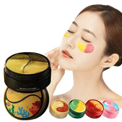 China Anti-wrinkle Custom Biodegradable Disposable Collagen Anti Wrinkle Two-color Seaweed Eye Patch Private Label Natural Vegan Seaweed Eye Mask for sale