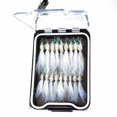 China Handmade Luminous Fly Bait Attractive Fishing Lure For Bass Perch 4# 6# 8# 10# 12# 14# 16# for sale