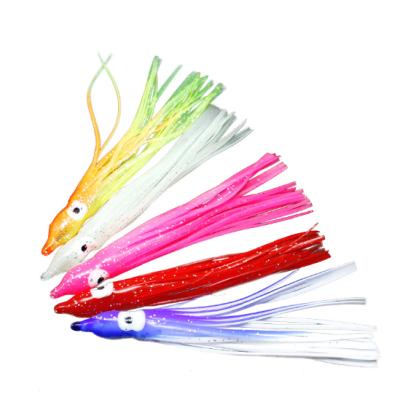 China High Quality PVC Soft Octopus Plastic Artificial Squid Skirt Seawater Fishing Trolling Lure for sale