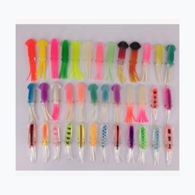 China Luminous Soft PVC Fishing Octopus Skirt Critter Fishing Lures Swim Baits Squid Lure YHY-SQFL-002 for sale