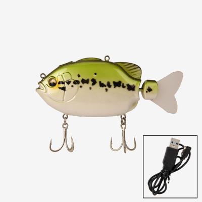 China Vivid Action 130mm Trout 58g Swimbait Robot Fish Swimming Artificial Bait Vibrating Electronic Swimming Fishing Lure for sale