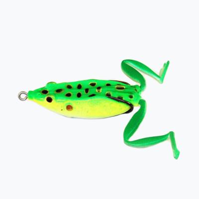 China Topwater Frog Lure Bass Fishing Weedless Hollow Frog with Double Freshwater 65mm 15g Hooks for sale