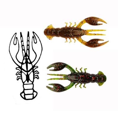 China High Elasticity Band Ambient Materials Crayfish Soft Plastic Tpr Craw Lure For Soft Baits for sale