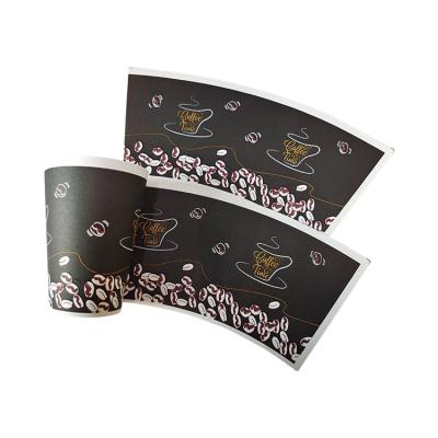 China Disposable paper cup fan waterproof oil-proof simple pe coated paper cups raw material for coffee paper cup for sale