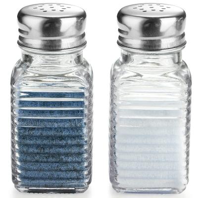 China Sustainable Glass Salt and Pepper Shakers Set,Rectangular Salt Shaker Set for sale