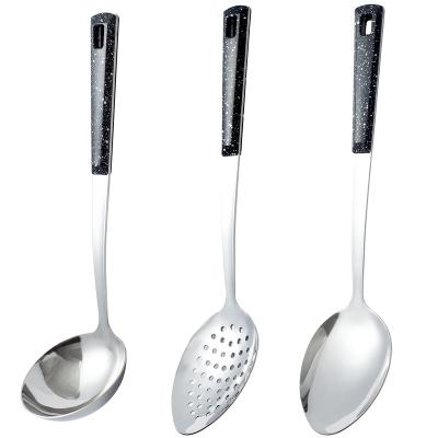 China Cooking 3-Piece Stainless Steel Serving spoons set with Slotted Spoon for sale