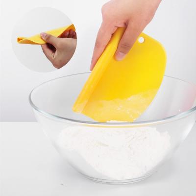 China Sustainable Scraper-Stainless Steel Dough Scraper and Flexible Plastic Bowl Scraper 4-Piece  Cutter for sale