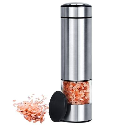 China Sustainable Electric Salt Grinder Pepper Grinder Battery Operated Stainless Steel Pepper Mill Automatic Salt and Pepper Grinder with with Ad for sale