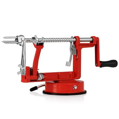 China Metal Apple Peeler Corer,Chrome Cast Magnesium Alloy Apple Peeler Slicer Corer with Stainless Steel Blades and Powerful Suction Base for sale