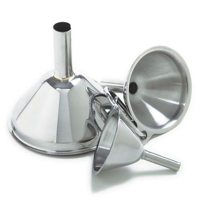 China Sustainable Stainless Steel Funnels, Set of 3, Silver for sale