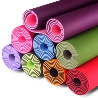 China Tape Gym Mat Solid Color Double Side Eco Friendly Eco Friendly Yoga Mat for sale