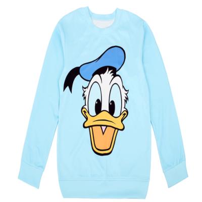 China 2015 Latest New Anti-pilling Design Cartoon Printing Blue Hoodie Low Price N9-43 for sale