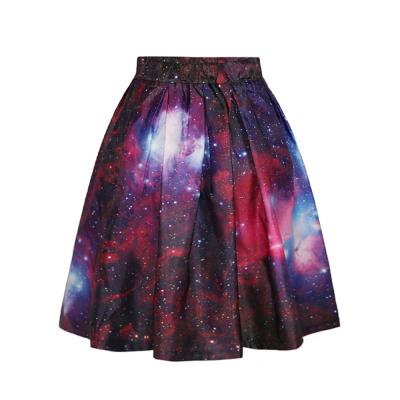 China Wholesale Lady Skirt Tutu Maternity Skirt Custom Design Galaxy Purple N19-10 Custom Print for sale