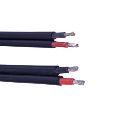 China Solar System TUV Certified Twin Core PV1-F Flexible Tinned Copper 1KV AC/1.5KV DC Solar Cable For Photovoltaic for sale