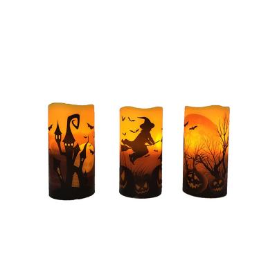 China Eco-friendly Hot Selling No Battery Pumpkin Halloween Home Decor LED Electronic Candles Light for sale