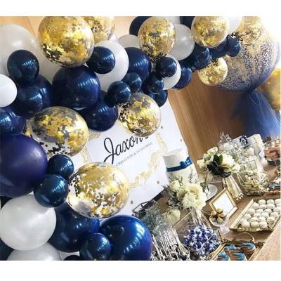 China 61pcs Dark Blue Gold Miraculous Ladybug Birthday Latex Balloons Arch Eco-friendly Disposable Set For Party for sale