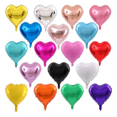 China Wholesale Eco-friendly Reusability 18 Inch Wedding Party Decorate Pure Love Heart Foil Color Foil Balloon for sale