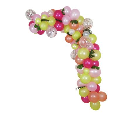 China Eco-friendly Tropical Balloon Garland Arch Kit 84PCS Plam Leave Latex Balloon Set for Wedding Decoration for sale