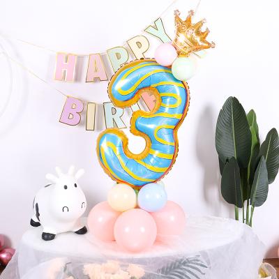 China Birthday Gift Anniversary Shaped Metallic Helium Gold Letters And Number Foil Balloon for sale