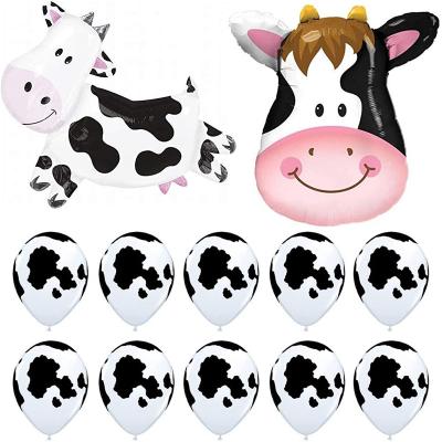 China Funny Aluminum Foil Barn Farm Animals Scare Foil Birthday Party Animal Mylar Balloon Baby Shower Theme Decorations Set Supplies for sale