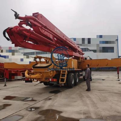 China Easy Mobile Concrete Mixer Machines Mobile Concrete Mixer Machinery Truck 52m Pump Boom Pump Operation Diesel Pump Truck for sale