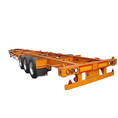 China Truck Trailer 3 Axles 12 Wheeler Container Semi Trailer Container Chassis Trailer For Sale for sale