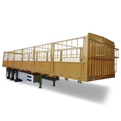 China High Quality Truck Trailer 3 Axles 50ft Barrier Container Trailer Cargo Trailers In Sale for sale