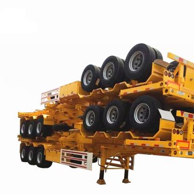 China Truck Trailer Truck Trailer New Use And 12.4*2.5*1.55 Meters Size 40ft Container Semi Trailers for sale