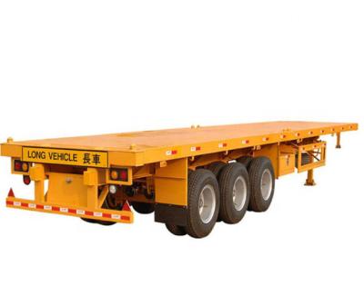 China New truck trailer used semi flatbed trailer container semi trailer low price 13m trailer for export for sale