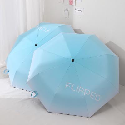 China CLASSIC colorful automatic Umbrella  Sunny and Rainy   Windproof 3 Fold Umbrellas Tiny Portable Folding Rain Foldable Umbrellas for sale