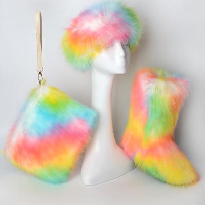 China Thermal furry boots and headband for sale