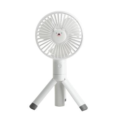 China 2022 Cute Fleece Fan Amazon Life Cute Air Cooling Mini Fan Box Cute Plastic USB Tripod Rechargeable Hand Held Personal Fan 2000mah for sale