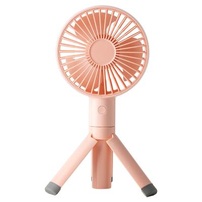 China 2022 Puyangshenghuo 2022 High Quality Cute USB Tripod Mini Fan Box Cute Plastic Handheld Rechargeable Personal Fan 2000mah Air Cooling for sale