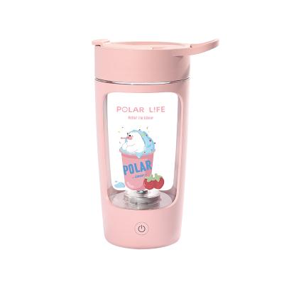 China New Outdoor Design Multifunctional Portable Rechargeable Cartoon Hand Shaker 650ml USB Food Grade Mixing Cup For Sports for sale