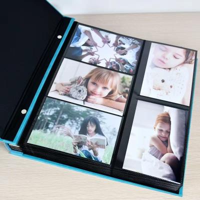 China Custom Fabric Cloth Cover Material Self Adhesive Wedding Photo Album With 10 Pages Screw Tied Self Stick Photo Album for sale