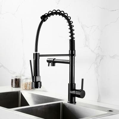 China China Thermostatic Factory Contemporary Faucets Deck Mounted Brushed Black Nickel Copper Silver Gold Spring Kitchen Faucet for sale