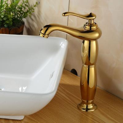 China Euro Retro Basin Thermostatic Antique Brass Porcelain Faucet Single Handle Creamic Mixer Tap Bathroom Faucet for sale