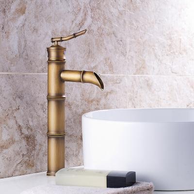 China Thermostatic Faucets 360 Degree Swivel Antique Brass Single Handle Mixer Cold Water Basin Faucet One for sale