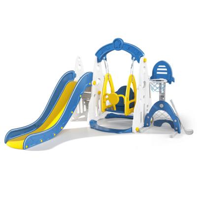 China Small Kindergarten Baby Children Playground Toy Slide Eco-friendly Indoor Home Slide Swing Three-in-One for sale