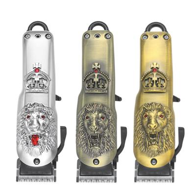 China Professional Art Trimmer Salon Hotel Barber Clipper Multifunctional Electric Lion King Metal Cover Hair Engraving Model for sale