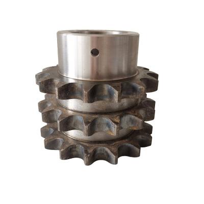 China Building Material Shops C45 Triple Row Three Rows Of Roller Chain Sprockets for sale