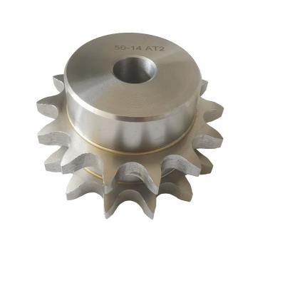 China Wholesale Building Material Stores Factory ANSI AT2 50-2-14T Chain Sprocket C45 Standard Material For Baler for sale