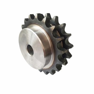 China Cheap Building Material Stores Mild Steel 50B Double Row Roller Chain Sprocket Machine Parts for sale