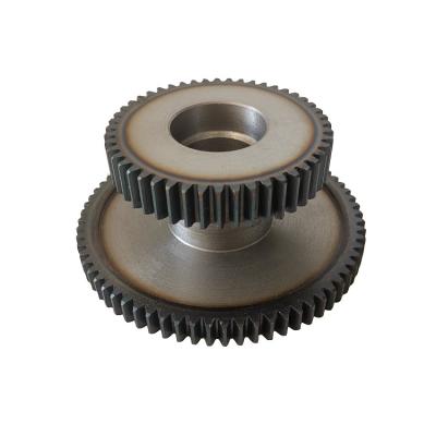 China Building Material Stores C45 Steel Custom Powder Metallurgy Double Spur Gear Sliding Door Gear For Noodle Machine for sale