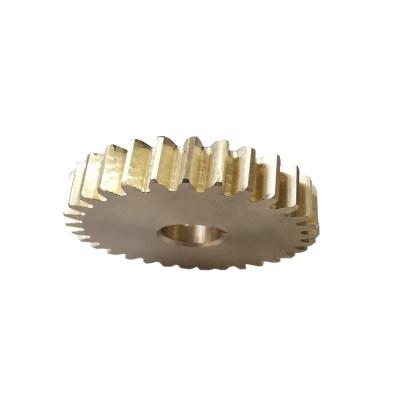 China Building Material Shops M1.25 Copper Yellow Brass Metal Helical Gearing for sale