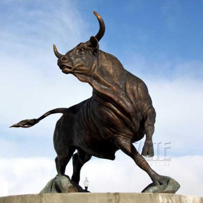 China Europe professional bronze foundry antique brass bull statues for sale for sale