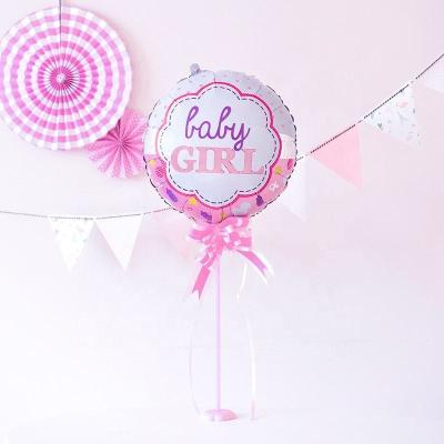 China Party Props Top Grade Baby Shower Balloons 1st Around 18 Inch Foil Gender Reveal Party Decorations Baby Shower for sale