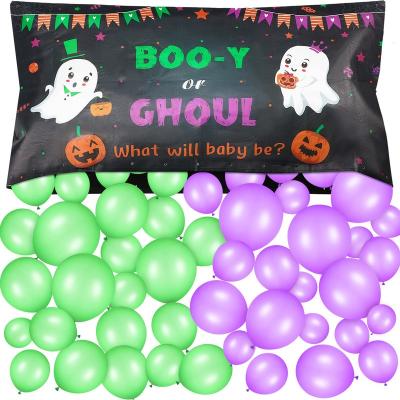 China Party Props Top Grade Halloween Gender Reveal Balloon Drop Bag Pumpkin He Or She Gender Reveal Party Booy Or Ghoul Theme for sale